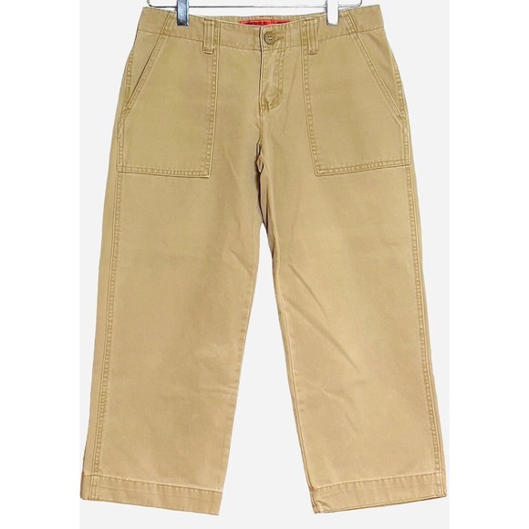 MOSSissue Capri‎ Cargo Capri  Wide Leg Cotton Khaki  & Army Green Lot of 2  SZ 5 - Picture 8 of 16